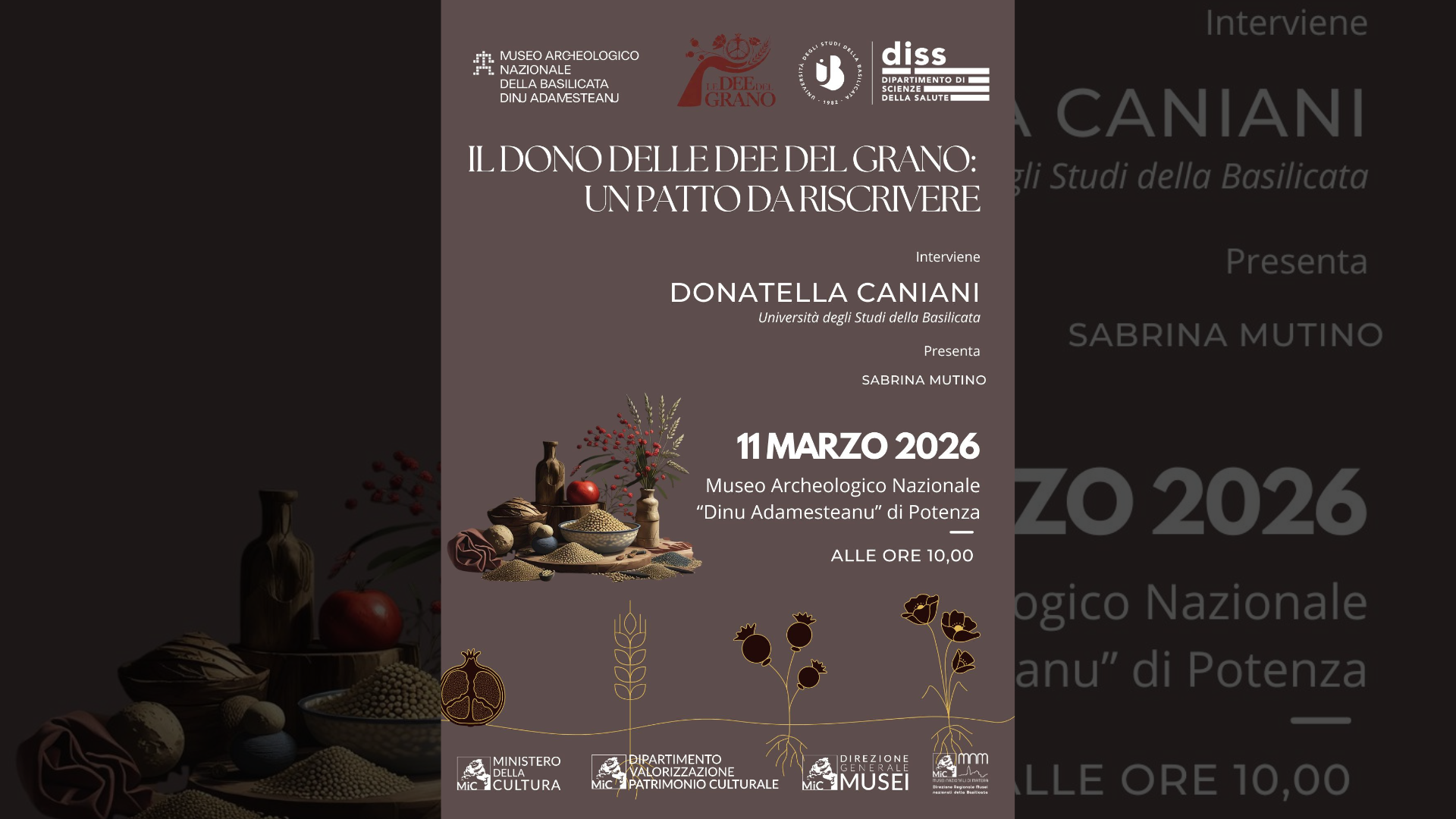Il rapporto tra umanità, terra e risorse naturali è al centro della conferenza “Il dono delle Dee del Grano: un patto da riscrivere”.
